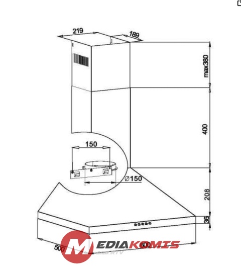Okap Amica KH 17286-3 E Okap Amica KH 17286-3 E