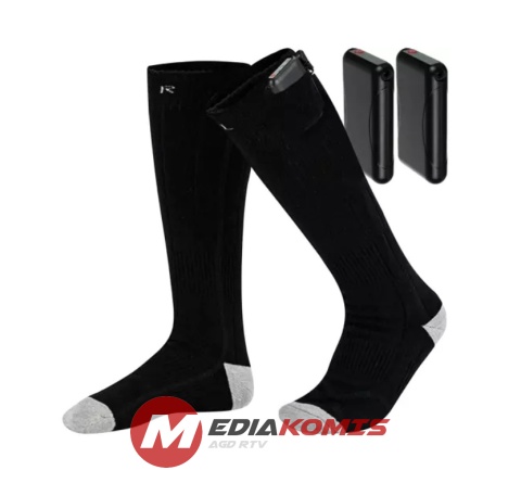 Podgrzewane skarpety z przenośnymi akumulatorkami