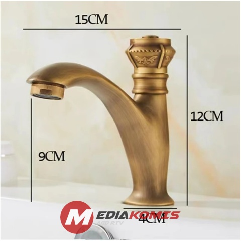 Vintage bateria umywalkowa do łazienki tylko zimna woda