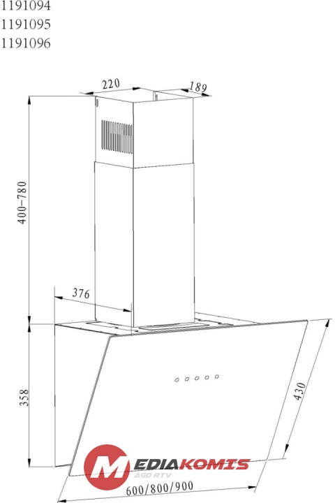 Okap Amica KHF 664 630 S
