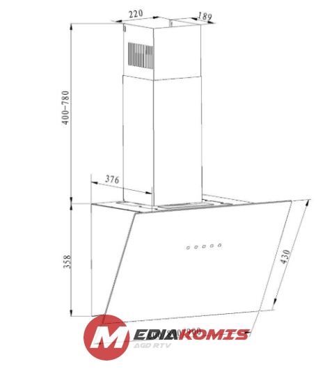 Okap Amica KHF 684 630 S