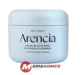 Arencia - Fresh Blue Hyssop Rice Mochi Cleanser - Nawilżająca Pasta do Oczyszczania Twarzy